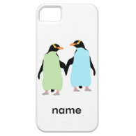 Gay Pride Penguins Holding Hands iPhone 5 Cases
