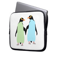 Gay Pride Penguins Holding Hands Laptop Sleeve