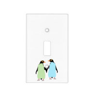 Gay Pride Penguins Holding Hands Switch Plate Covers