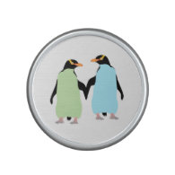 Gay Pride Penguins Holding Hands Speaker
