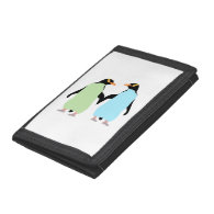 Gay Pride Penguins Holding Hands Trifold Wallets