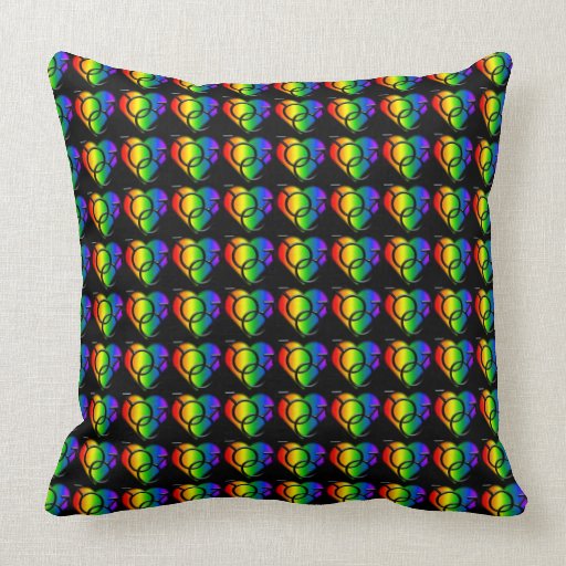 Gay Pride Pillow Mens Rainbow Love Throw Pillow Zazzle