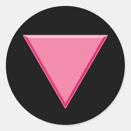 Gay Pride Pink Triangle Classic Round Sticker Zazzle 1949