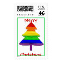 Gay Pride Rainbow Christmas Tree postage