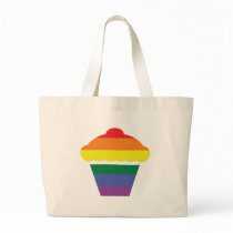 Gay Pride Rainbow Cupcake Canvas Bags