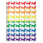 Gay Pride Rainbow Dachshunds Spiral Notebook