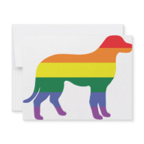 Gay Pride Rainbow Dog Custom Announcements