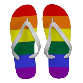 Gay Pride Rainbow Flag Flip Flops