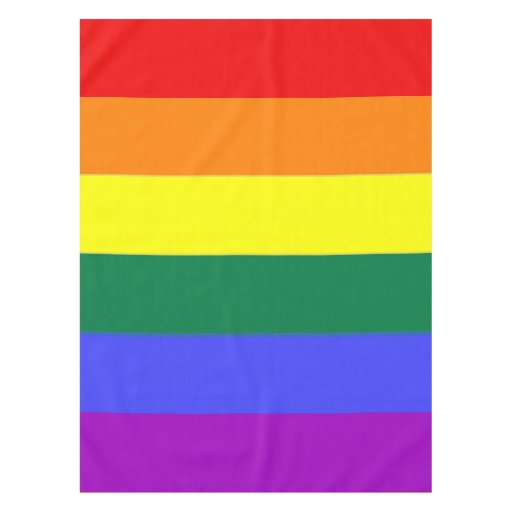 Gay Pride Rainbow Flag Striped Pattern Tablecloth Zazzle