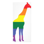 Gay Pride Rainbow Giraffe Rack Card Design