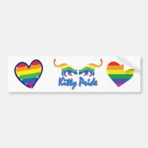 Gay Pride Rainbow Heart Bumper Stickers