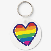 Gay Pride Rainbow Heart keychains by Incatneato Gay Pride Rainbow Heart keychains