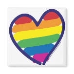 Gay Pride Rainbow Heart magnets