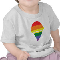 Gay Pride Rainbow Icecream Tee Shirt