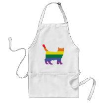 Gay Pride Rainbow Kitten Apron