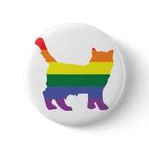 Gay Pride Rainbow Kitten Pin