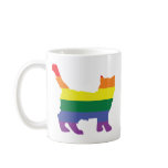 Gay Pride Rainbow Kitten mugs