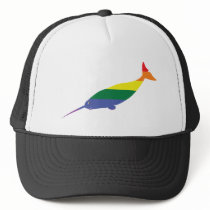 Gay Pride Rainbow Narwhal hats