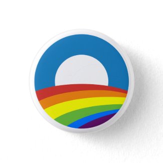 Gay Pride Rainbow Obama 2012 Pins
