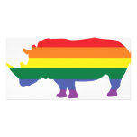 Gay Pride Rainbow Rhino photo cards