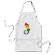 Gay Pride Rainbow Seahorse aprons