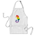 Gay Pride Rainbow Seahorse aprons