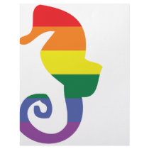 Gay Pride Rainbow Seahorse Letterhead