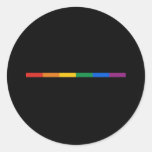 Gay Pride Stripe Round Sticker
