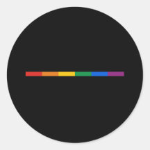 Gay Pride Stripe Round Sticker