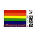 Gay Pride We're getting married! postage by prideweddingservices Gay Pride We're getting married! postage
