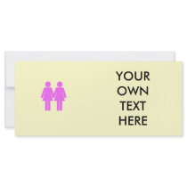 Gay Pride Women Pink rack cards