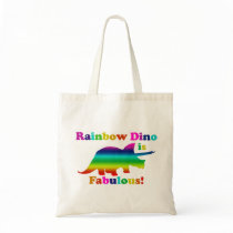 Gay Rainbow Dino is Fabulous bags