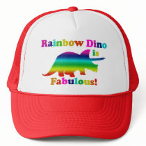 Gay Rainbow Dino is Fabulous hats