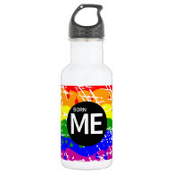 Gay Rainbow Flag Born This Way 18oz Water Bottle