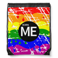 Gay Rainbow Flag Born This Way Backpacks