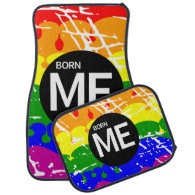 Gay Rainbow Flag Born This Way Car Mat