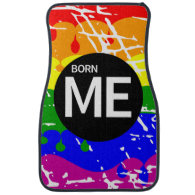 Gay Rainbow Flag Born This Way Car Mat
