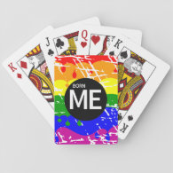 Gay Rainbow Flag Born This Way Card Decks