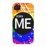 Gay Rainbow Flag Born This Way Case-Mate iPhone 4 Case