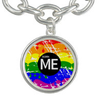 Gay Rainbow Flag Born This Way Charm Bracelets