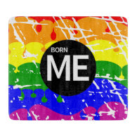 Gay Rainbow Flag Born This Way Cutting Board