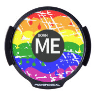 Gay Rainbow Flag Born This Way LED Car Window Decal