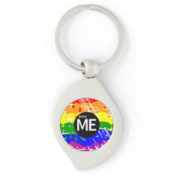 Gay Rainbow Flag Born This Way Key Chain