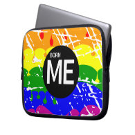 Gay Rainbow Flag Born This Way Laptop Computer Sleeve