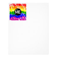 Gay Rainbow Flag Born This Way Customized Letterhead