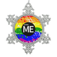 Gay Rainbow Flag Born This Way Ornament