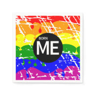 Gay Rainbow Flag Born This Way Paper Napkins