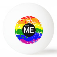 Gay Rainbow Flag Born This Way Ping Pong Ball