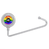 Gay Rainbow Flag Born This Way Purse Hanger Hooks