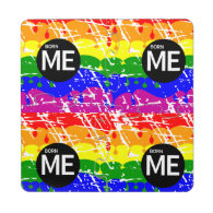 Gay Rainbow Flag Born This Way Puzzle Coaster